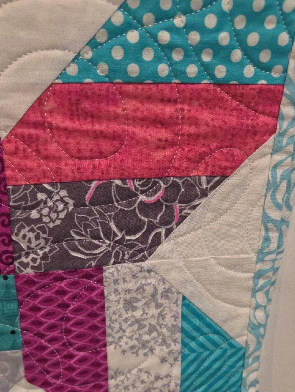 Colorful Patchwork Cotton Throw Quilt 48